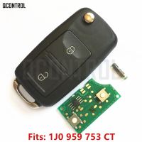 Kunci Remote Mobil Qcontrol Diy สำหรับ Vw/โฟล์กสวาเกนโบราโปโล Mk4กอล์ฟ1j095975ขนส่ง3ct/ 5fa009259-00 1999-2009