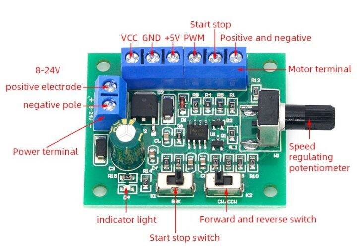 PWM speed controller brushless DC motor driver board regulator plate