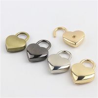 XHLXH Metal Suitcase Diary Book Bag Vintage Mini Padlock Heart Shape Key Lock Luggage Box