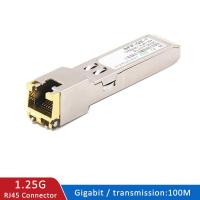 โมดูล SFP RJ45 สวิทช์ GBIC 10/100/1000 Connector SFP ทองแดง RJ45 SFP โมดูลกิ๊กกะบิตอีเธอร์เน็ทพอร์ต Mikrotik Compatible