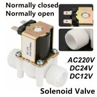 ₪✷┇ AC 220V DC 12V 24V 1/2 quot; 3/4 quot; Male Thread Solenoid Valve Water Control Valve Controller Switch Normally Closed Normally Open