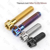 สลักเกลียวไททาเนียม Tgou M6x15/20/30มม. หัวสกรูหน้าแปลนแบบท็อก T30สำหรับดัดแปลงรถจักรยานยนต์