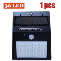 【✲High Quality✲】 sdis shop โคมไฟ30 Led พลังแสงอาทิตย์เซ็นเซอร์ตรวจจับการเคลื่อนไหว Pir ไฟสนามกันน้ำผนังประหยัดพลังงานถนนสวนลานไฟกันขโมยในร่ม H