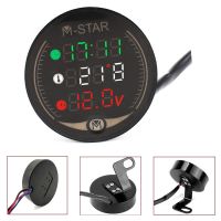 Motorcycle Voltmeter Time Temperature LED 3-in-1 LED Digital Voltage Meter For BMW HP2 Enduro K1200R K1200S k 1200 r K1200 S