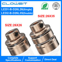 ข้อต่อแปลน LED D26L2635ยืดหยุ่นมอเตอร์เพลา Coupler อลูมิเนียมไดอะแฟรม Universal Joint สำหรับเครื่องพิมพ์3D Cardan Rc