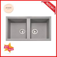 ซิงค์ฝัง 2 หลุม METRIX KIN20TN สีไทเทเนียมเกรย์BUILT-IN SINK METRIX KIN20TN 2B TITANIUM GREY **บริการเก็บเงินปลายทาง**