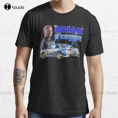 Fast And Furious - Brian OConnor Car Blue Paul Walker Racing Car T-Shirt Funny&nbsp;Shirts For Men Digital Printing Tee Shirts New