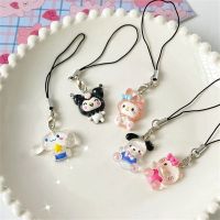 JITEN Cinnamoroll Purin My Melody จี้คู่รัก Kuromi สายชาร์จมือถือ Pachacco เชือกโทรศัพท์มือถือกระเป๋าพวงกุญแจจี้ห้อยโทรศัพท์