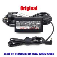 Original laptop power adapter 19V 3.42A for Acer SF314-511-54 swift3 SF314 N17W7 N20C12 N20H4 Chromebook 15 C910 CB3-531 CB3-532 CB5-571 charger