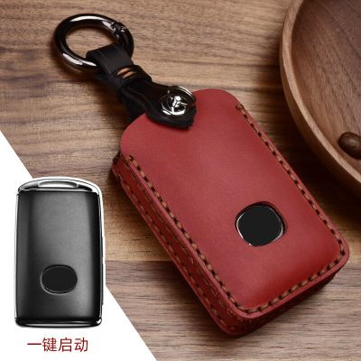 Crazy Horse Leather Auto Car Styling Key Case For Mazda 3 Alexa CX4 CX5 CX8 2019 2020 Car Holder Shell Remote Cover keychain