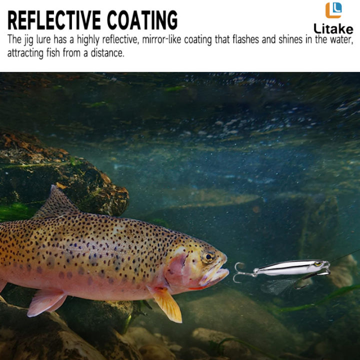 เหยื่อตกปลา3d-ดวงตาสะท้อนแสง360องศาเหยื่อตกปลาพร้อมมีตะขอ2อันเหมาะสำหรับน้ำจืดน้ำเค็ม15ก-30ก-ลิตร