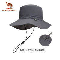 CAMELCROWN หมวกชายหาดกันแดดสำหรับฤดูร้อน,แฟชั่นสำหรับผู้หญิงขอบใหญ่9.5ซม. หมวกชาวประมงพับได้ท่องเที่ยวกลางแจ้งหมวกสีทึบตกปลา