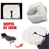 100Pcs Disposable Non-Woven Headrest Pillow Paper Beauty Spa Salon Bed Table Cover Massage Face Cradle Table Head Rest Covers