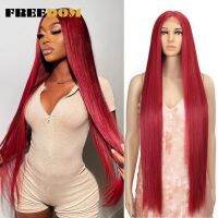 FREEDOM Synthetic Lace Wig 38 Inch Deep Part Long Straight Wig Ombre Pink Cosplay Wigs Synthetic Lace Front Wigs For Black Women Wig  Hair Extensions