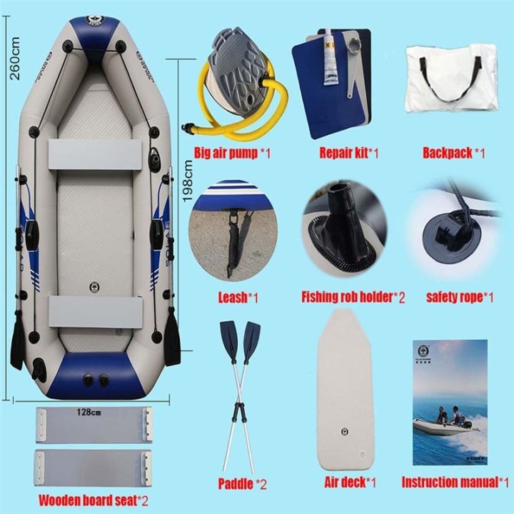 solar-marine-2-6-m-3-person-pvc-inflatable-boat-fishing-kayak-canoe-dinghy-air-mat-floor-with-accessories-water-sports