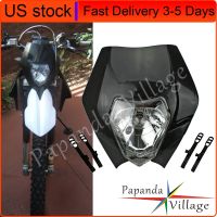 Motocross Headlight S2 12v 35/35w Dirt Bike Trail Front Lamp Mask Fairing for SX EXC SXF EXCF 125/250/300/350/450/500/530