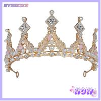 SYBOOKS คริสตัล วันเกิด แฮนด์เมด รัดเกล้า Rhinestone Tiaras สำหรับเด็กผู้หญิง ที่คาดผมไข่มุก บลิง บลิง มงกุฏเจ้าหญิง