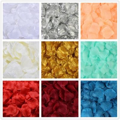 【cw】 500pcs GoldSilkPetals 9 Colors Artificial SilkPetals Wedding BirthdayDecorationPetals