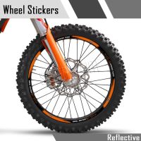 ♀♘♀ EXC Reflective Motorcycle Accessories Wheel Sticker Rim Decals Stripe Tape For KTM 125 200 250 300 350 400 450 500 525 530 EXC-F