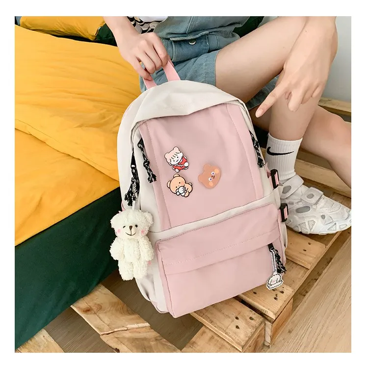 Ready Stock School Bag Korean-Style Japanese Middle School Student  Schoolbag Female High SchoolinsShoulder Bag Bag Student Backpack