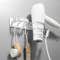 ☬∋✒ Wall Mounted Bathroom Black Hair Dryer Holder Space Aluminum Hair Straightener Holder Storage Bathroom Shelf Storage Accessories