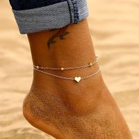 Gold Heart Charm Anklet Bracelet Jewelry Free Shipping Anklets - Fashion Gold Color - Aliexpress