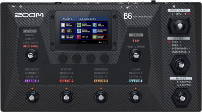 Zoom B6 Bass Multi-Effects Processor with 4 DI Boxes, A/B Switcher, Touchscreen Interface, 100+ Built in Effects, Amp Modeling, IR’s, Looper, & Audio Interface for Direct Recording to Computer