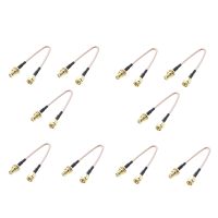 10X SMA Female SMA Male F / M Antenna Connection Cable Adapter Black + Gold