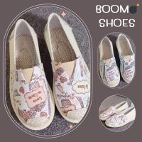 BOOM?รองเท้าทรงสลิปออน ลายน่ารัก ใส่สบาย เบอร์ 35-40