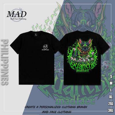 MADFACE Clothing t shirt- Cerberus Dog 03 - เสื้อบุรุษคอกลมผ้าฝ้าย unisex สีดำสีขาว