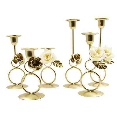 European-style Candlestick Props Golden Party Candlestick Decoration Golden Candlestick Decoration Party Table Candlestick Props European-style Candle Holders