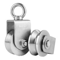 High efficiency Original stainless steel pulley with bearing traction wheel load-bearing crane pulley wire rope hoisting ring track wheel single pulley