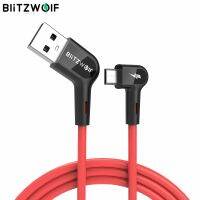 2.4A BW-AC2 Blitzwolf 90 ° มุมขวา USB การเคเบิลข้อมูลขนาดเล็ก0.9เมตร1.8เมตรสำหรับโทรศัพท์มือถือเล่นเกมสำหรับ