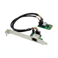 Mini Pcie ไปยังเครือข่ายพอร์ต Gigabit คู่ชิป Rtl8111h 1000Mbps 2พอร์ต Rj45แลน Mini Pci Express อะแดปเตอร์อีเทอร์เน็ต