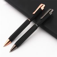 Luxury Quality 920 Rose gold  Black Colour Business Office Ballpoint Pen New Student School Stationery Supplies pens for writing Pens