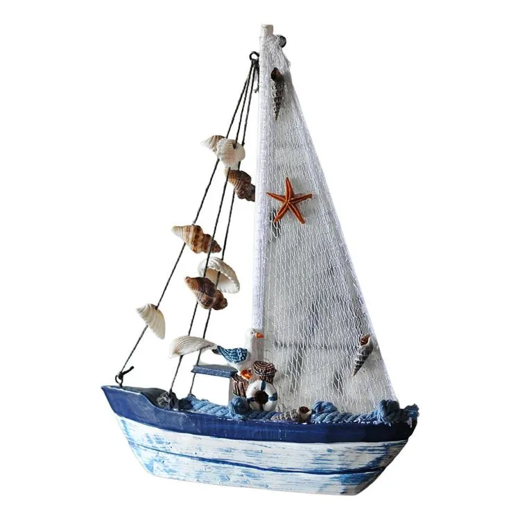 Sail Boat Model Decoration Wood Decor Miniature Sailing Boat Model ...