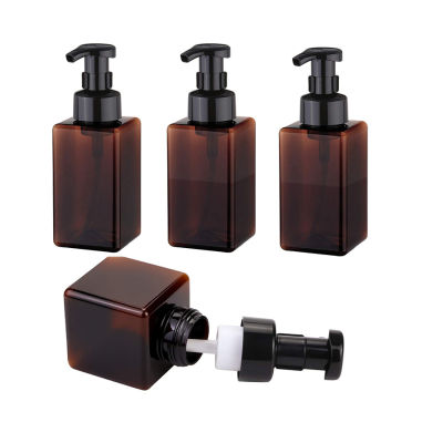 Amber Foaming Soap Dispenser ขวดปั๊มรีฟิลสำหรับ Liquid Shampoo Body Wash Pump Lotion Foam Bottles Conditioner Dispenser