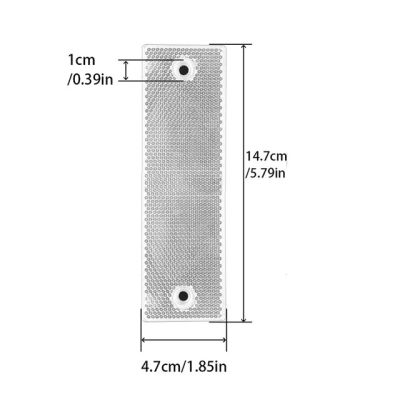 5ชิ้นตัวสะท้อนพลาสติกสี่เหลี่ยมผืนผ้าสำหรับรถรถบรรทุกรถพ่วงป้ายความปลอดภัยสติ๊กเกอร์ป้ายเตือนเพื่อความปลอดภัยในสถานที่ทำงานตอนกลางคืน