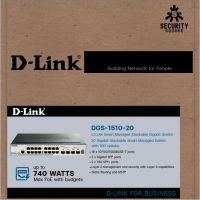 D-Link Smart Managed Switches 16-port UTP 10/100/1000Mbps, 2-port Gigabit SFP; 2-port 10G SFP+ รุ่น DGS-1510-20