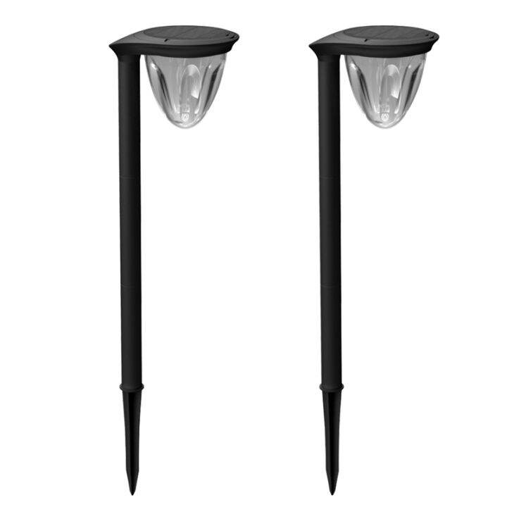 Solar Pathway Lights 2 Pack, Warm & White Solar Outdoor Lights