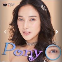 ลาย Pony สี เทา/น้ำตาล คอนแทคเลนส์แฟชั่น ขนาดใหญ่และเล็ก แถมตลับฟรี!