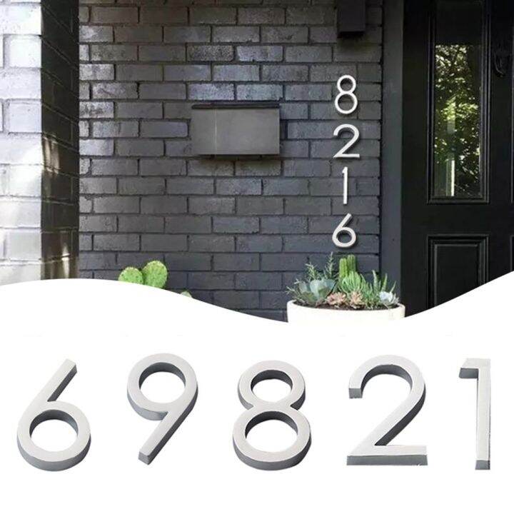 JEUFANY Black 3D Gate Digits Drawer Address Plate Mailbox Home Sticker