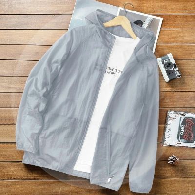 เสื้อผ้าไอซ์ซิลซ์สำหรับฤดูร้อนสำหรับผู้ชาย 2023 ใหม่ป้องกันรังสียูวีแบบบางเบาระบายอากาศเสื้อคาร์ดิแกนกลางแจ้ง