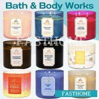 เทียนหอม Bath&amp;Body Works 3-wicks candle ขนาดใหญ่ 411 g. Champagne Toast/Bergamot Waters/Cactus Blossom/Mahagany Teakwood/M.teakwood High/Mahogany Coconut/Sunshine Mimosa/Laundry Day/Cinnamon Spiced Vanilla