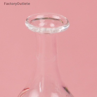 FactoryOutlete?1:12 Dollhouse Miniature CLEAR ขวดเหล้าไวน์แดงรุ่นของเล่นครัว