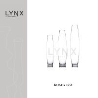 LYNX - RUGBY 661 - แจกันแก้ว แจกันทรงสูง แฮนด์เมด ทรงรักบี้ เนื้อใส มีให้เลือก 3 ขนาด คือความสูง 60 ซม., 70 ซม. และ 80 ซม.