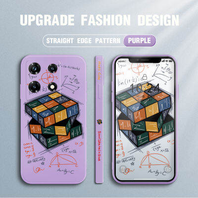 Hontinga เคสสำหรับ Infinix Note 30 5G Note30 Pro 4G เคสสูตร Rubik S Cube สี่เหลี่ยมดั้งเดิมเคสยางมีลวดลายขอบซิลิโคนนุ่มเหลวเคสคลุมทั้งหมดสำหรับผู้ชาย