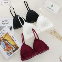 BULITE สไตล์ฝรั่งเศส Bralette ไร้รอยต่อ ผู้หญิง บราลูกไม้ สามเหลี่ยม Thin Cup ชุดชั้นใน ชุดชั้นใน Deep V