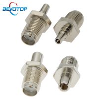 2pcs/lot RF Coaxial Adapter SMA To TS9/CRC9 Coax Connector SMA Female Jack To TS9/CRC9 Male Plug Silver Nickel Plated