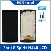 LCD ต้นฉบับสำหรับ4.7 "; LG SPIRIT H442 H420 C70 H422 H440จอแสดงผล LCD TOUCH scree Digitizer ASSEMBLY พร้อมกรอบ